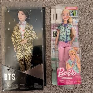 BTS Suga Doll and Barbie Doll